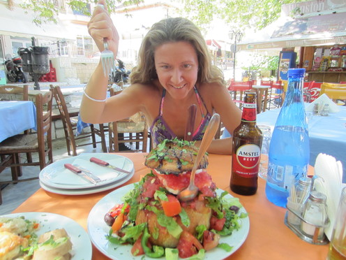 A Huge salad in Karia, Lefkada
