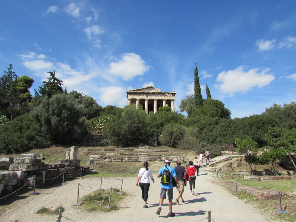 Exploring the Ancient Agora in Athens.