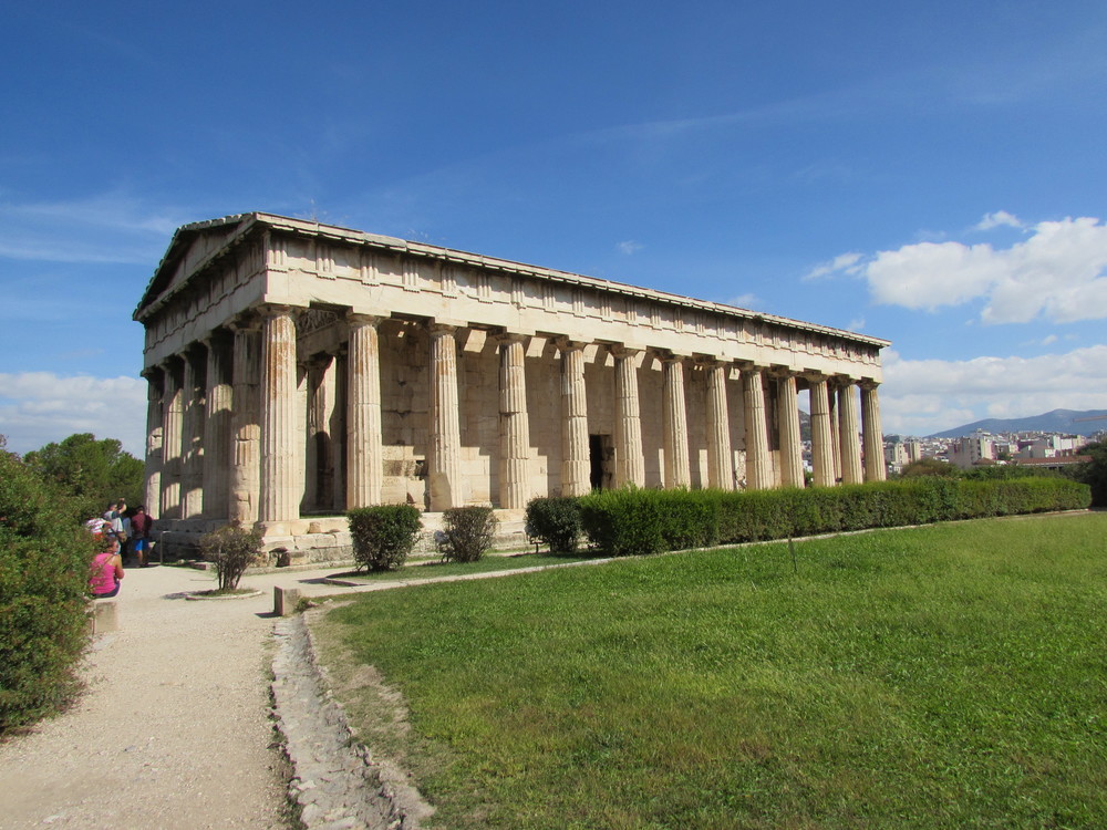 The Temple of Hehpaistos in the Ancient Agora of Athens.