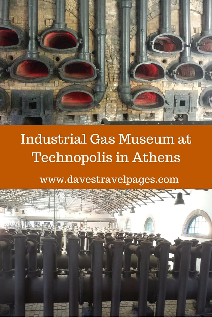 The Technopolis Industrial Gas Museum can be found in the Technopolis complex in the Gazi area of Athens. The museum describes in great detail the machinery and operation of the former gasworks.