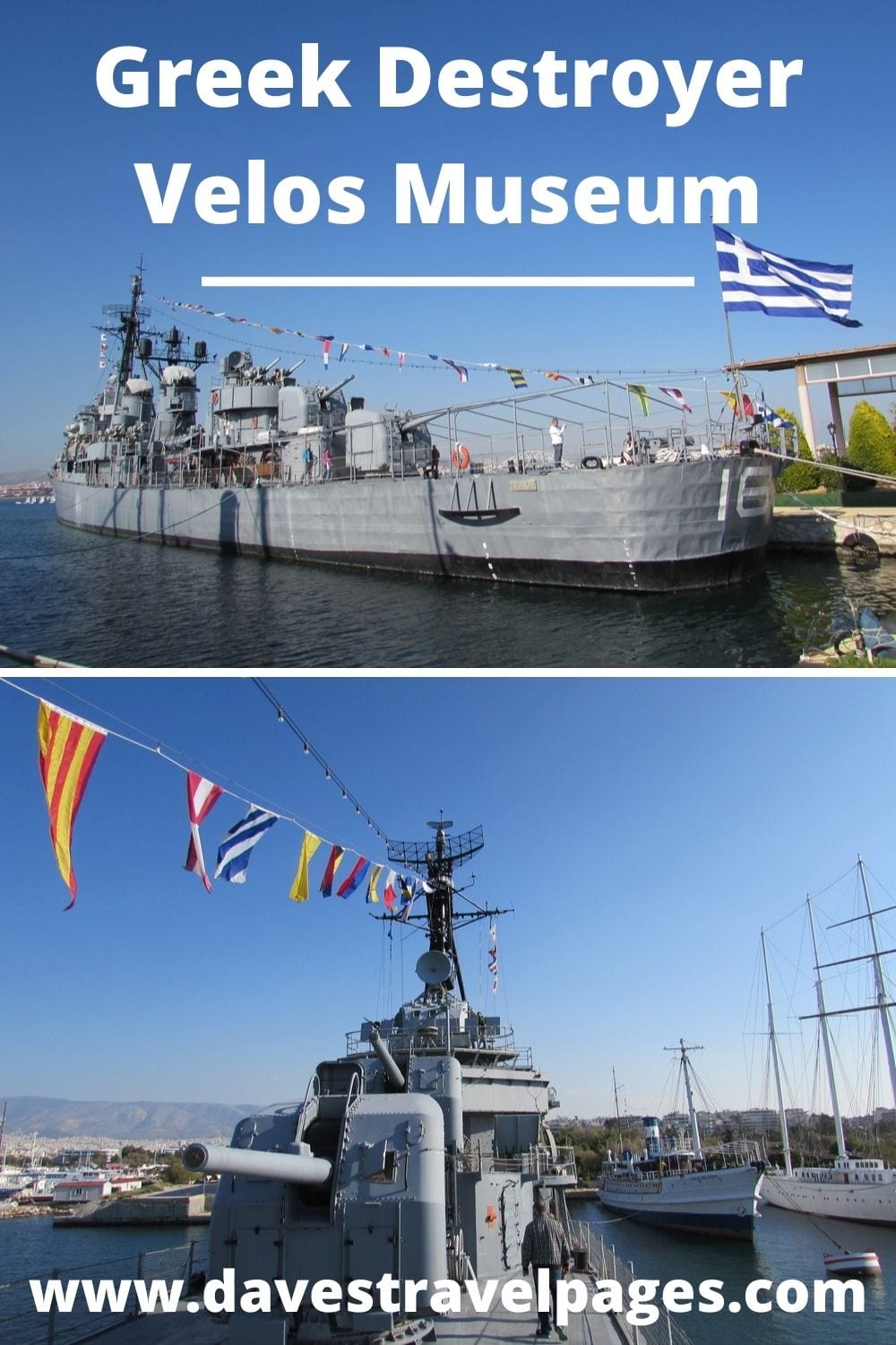 Greek Destroyer Velos in Athens Greece