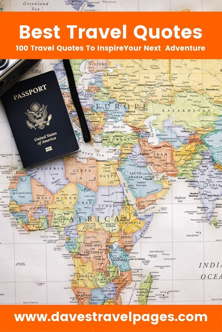 A list of the top 100 travel quotes to inspire your next adventure