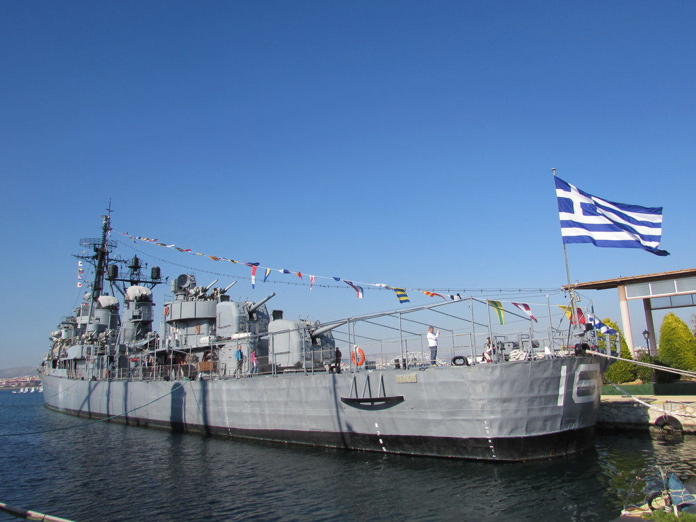 The Destroyer Velos D-16. This ship is now a floating museum in Faliro Bay, Athens.