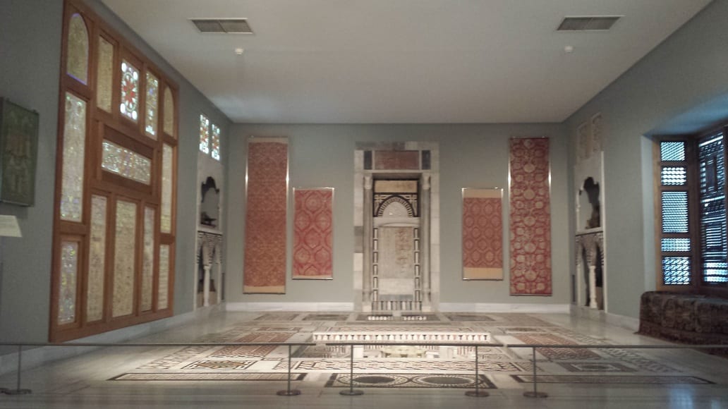 A reception room, transported almost stone for stone from Egypt