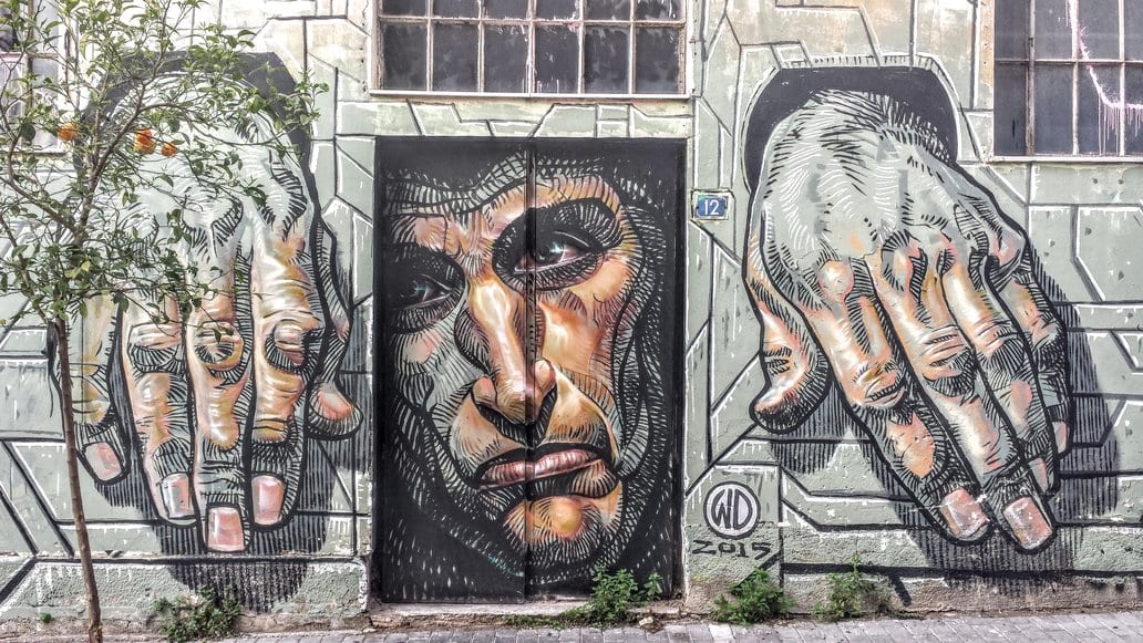 Street art in the Psiri area of Athens