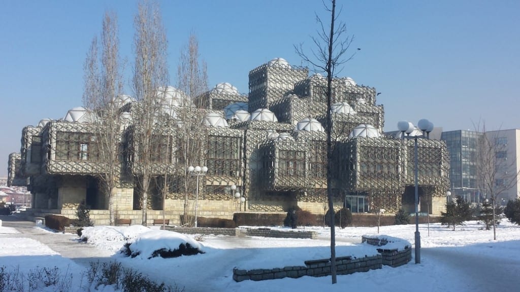 weird looking library in pristina