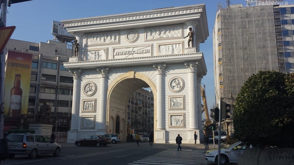 The Arc de Triomphe in Skopje. Obviously.
