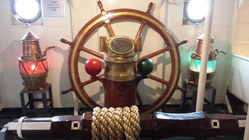 Exhibits inside the Averof Museum