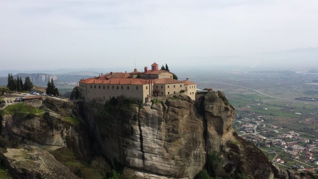 Meteora at sunset
