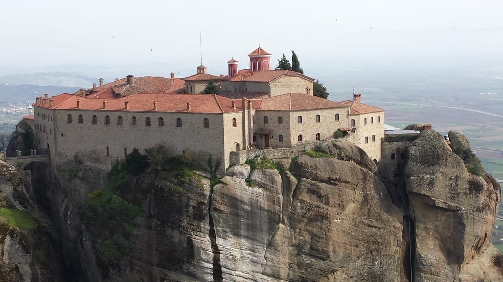 taking a tour in Meteora at sunset