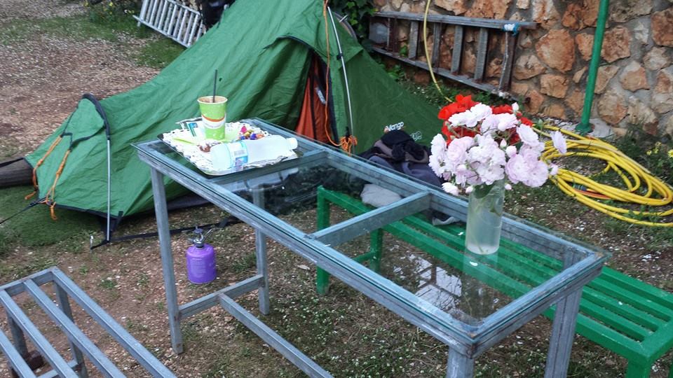 Camping in Albania whilst cycling from Greece to England