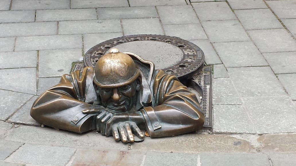 This bronze statue is one of the symbols of modern Bratislava