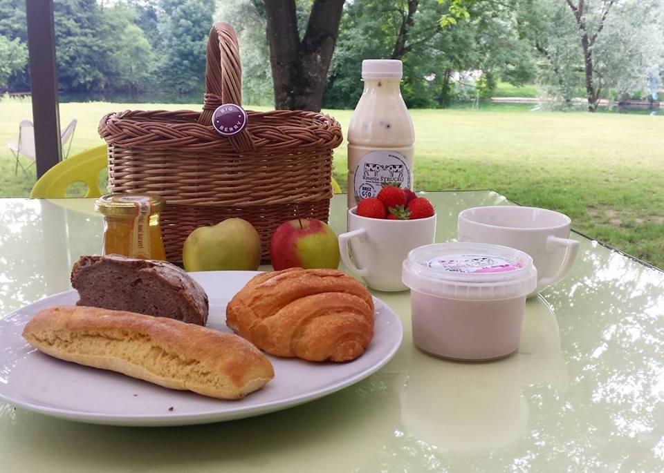Breakfast at the Big Berry Lifestyle Camp in Slovenia