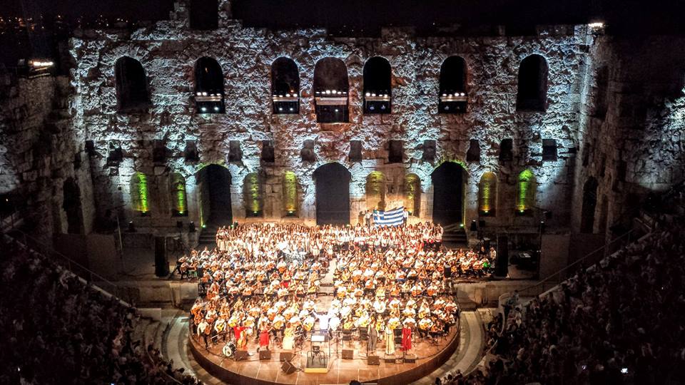 100 guitars for Greece at the Herodion in Athens in September