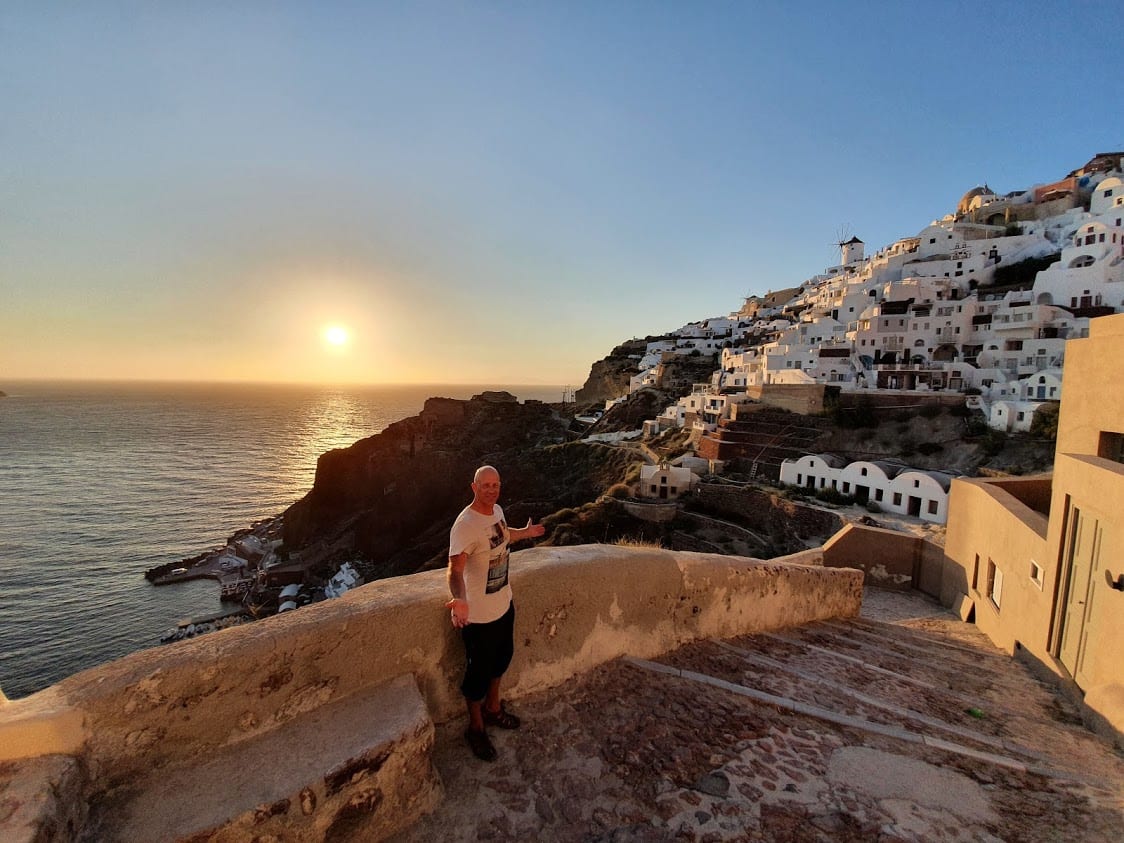 Dave Briggs in Santorini