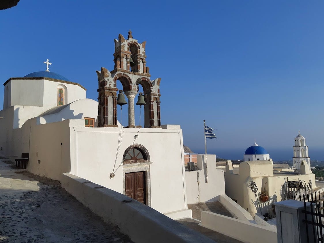 Pyrgos in Santorini Greece