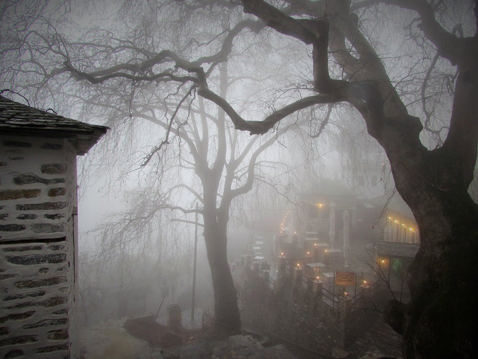 Misty and eerie Makrinitsa