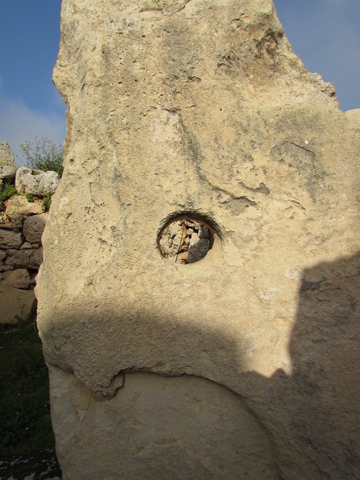 Malta Megalithic Temples: I wonder what this hole was for in the Ggantija temples?