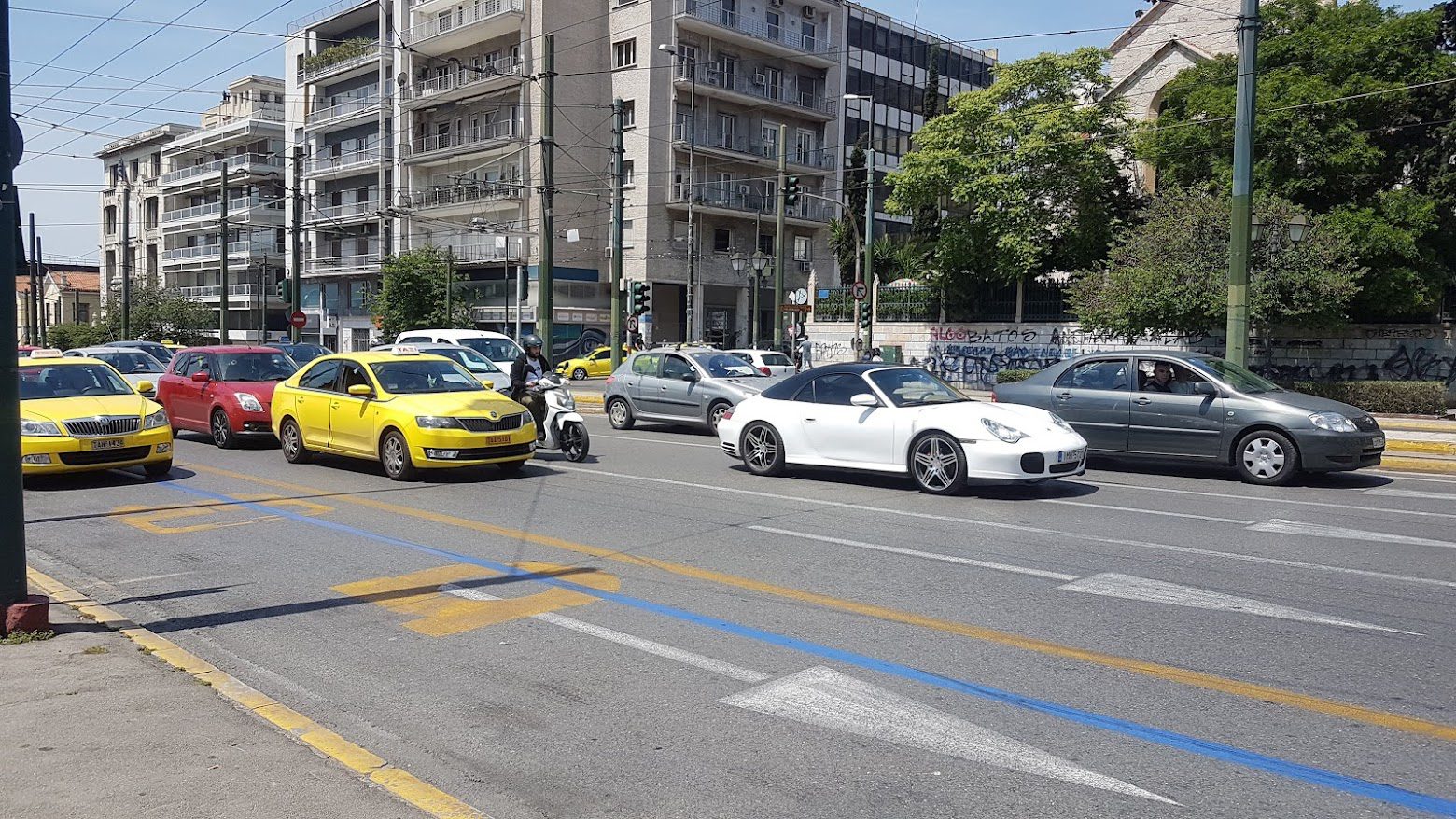 Traffic in Athens Greece
