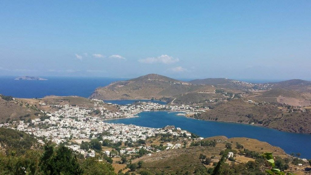 An amazing view out over the Island of Patmos