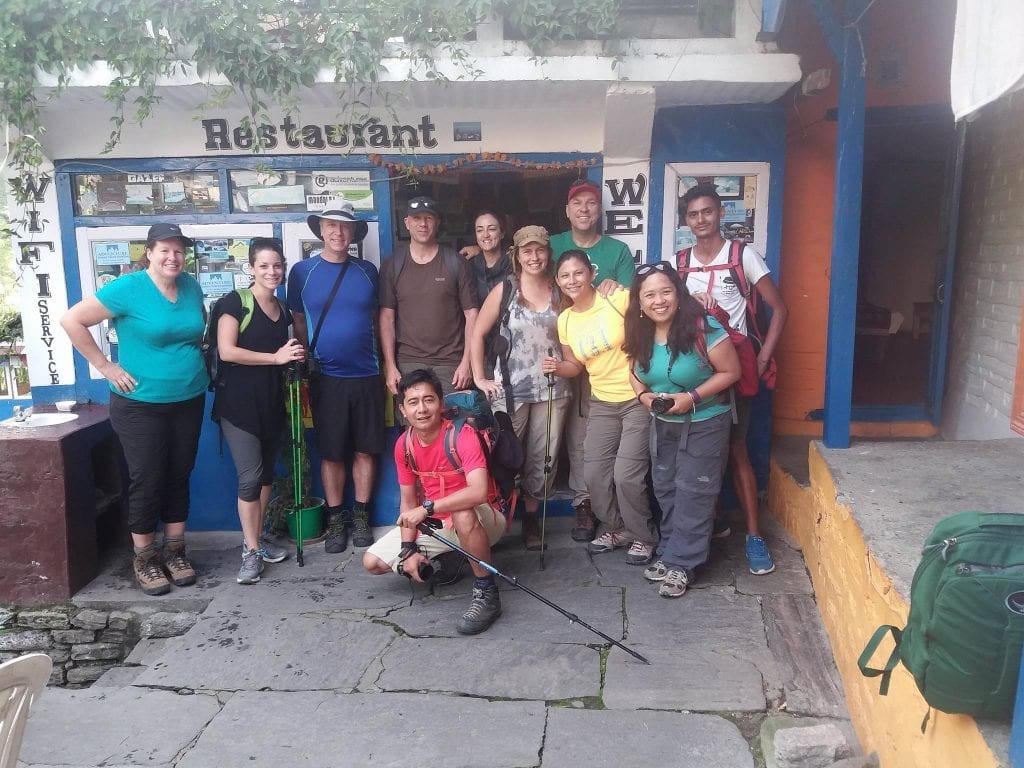 Our trekking group in Nepal