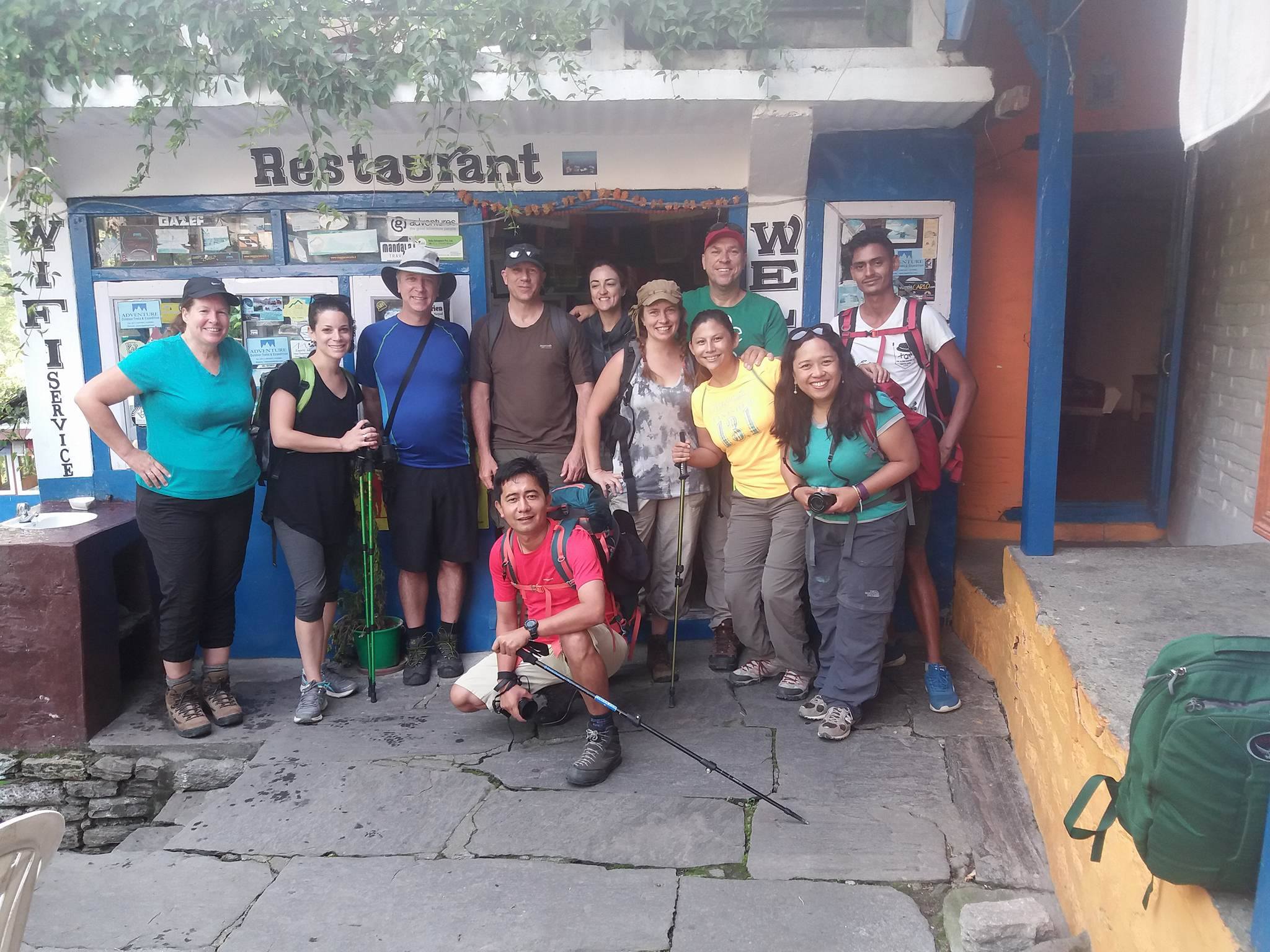 Our trekking group in Nepal