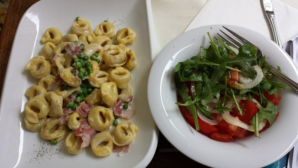 Stopping for food when cycling the Danube to Lake Constance cycle route