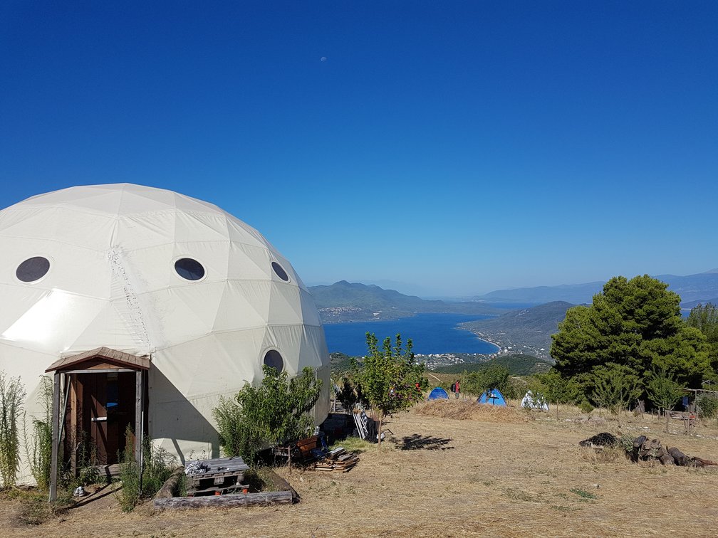 The dome at Free and Real in Greece