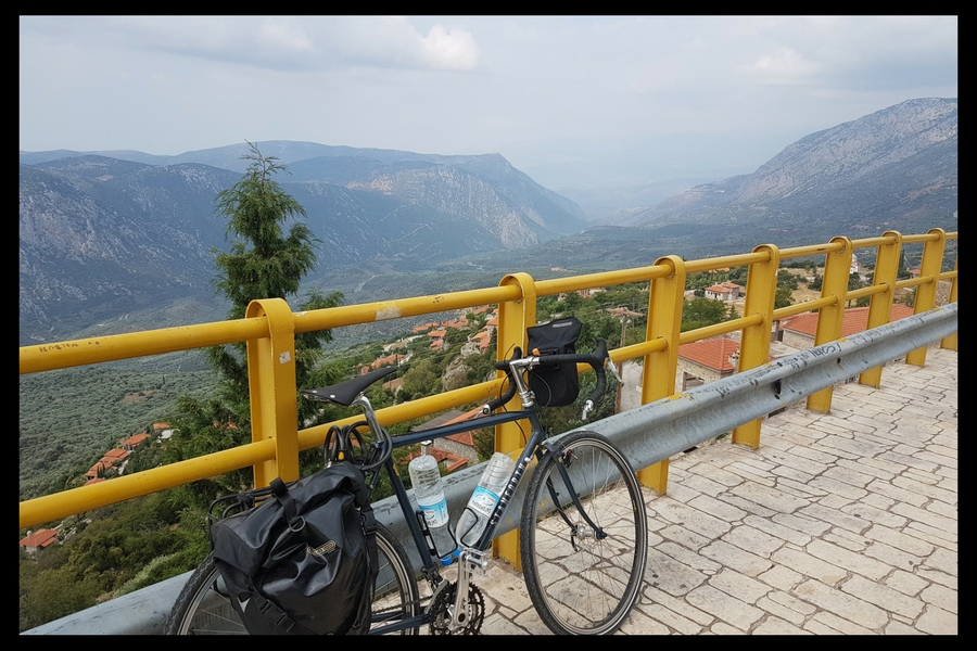 Cycling in Greece - The view from Arachova