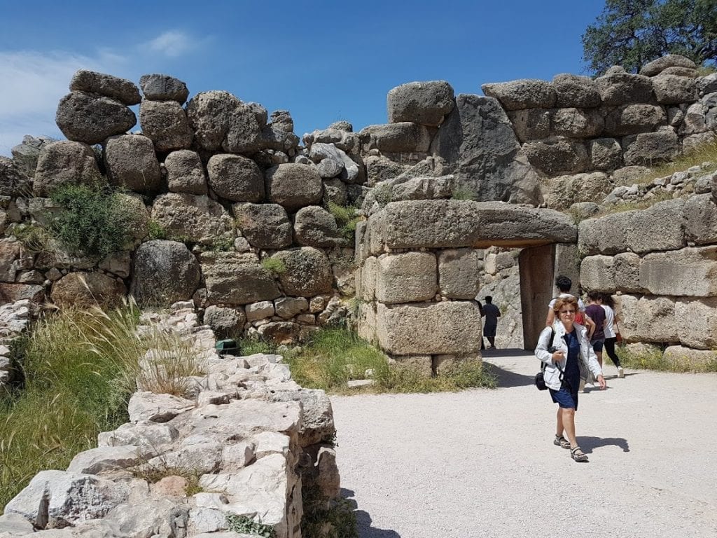 Inside the walls of Mycenae archaeological site