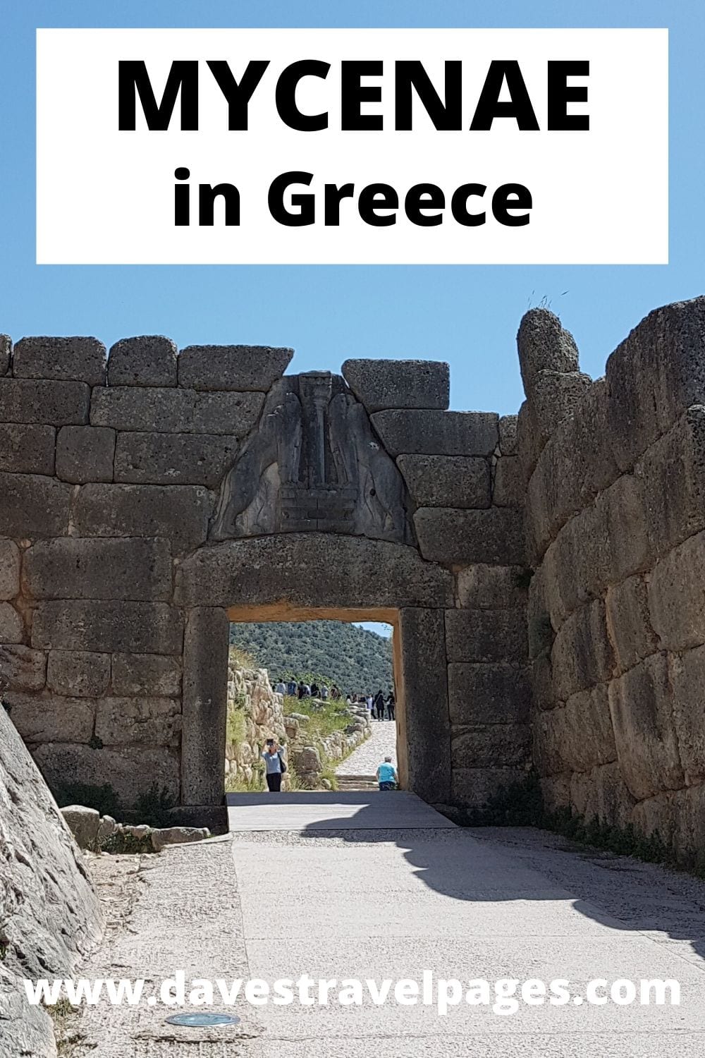 The Lion Gate at Mycenae in Greece