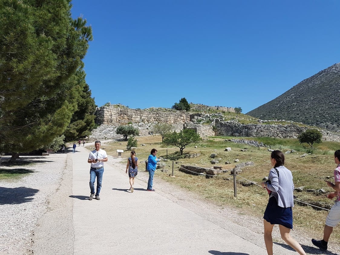 Walking toward to Mycenae citadel