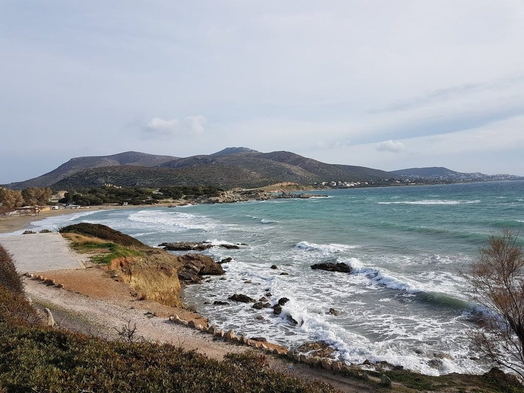 The coastline near Sounion
