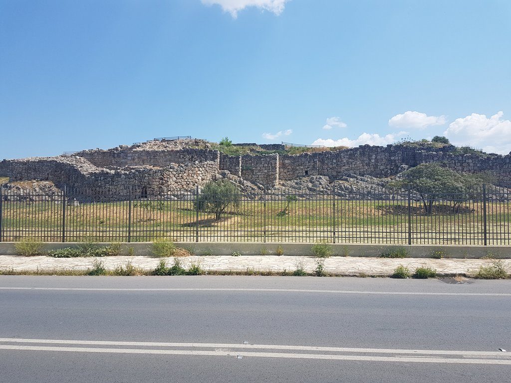 The walls of the ancient city of Tiryns in Greece