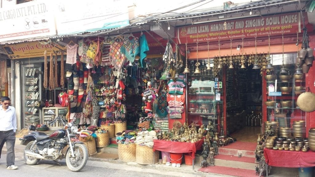 Having fun exploring the Thamel area of Kathmandu in Nepal