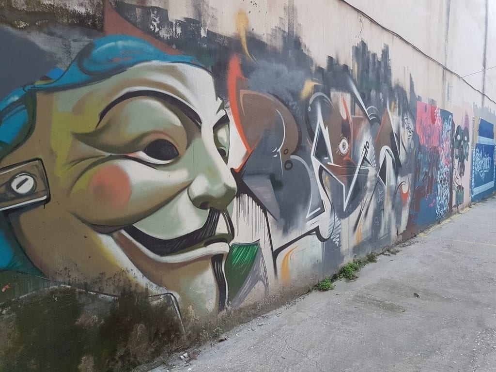 One of the pieces of street art in Patras, Greece