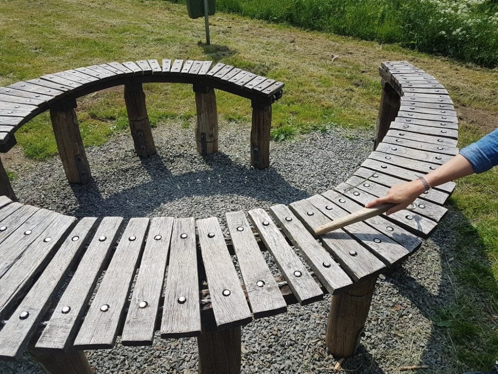 A curious xylophone tucked away on the Escapardenne Lee Trail in Luxembourg.