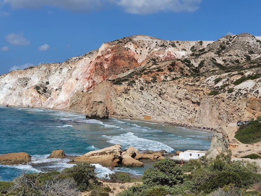 A view of Firiplaka beach in Milos