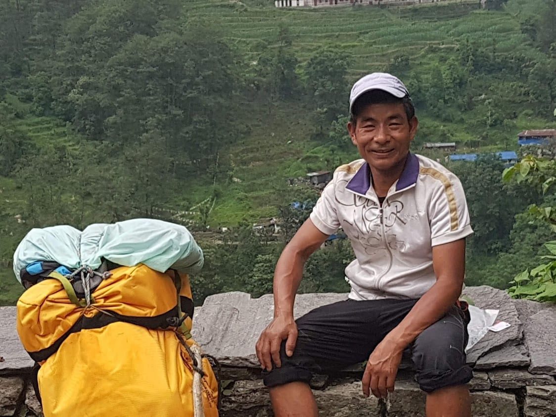 A porter in Nepal