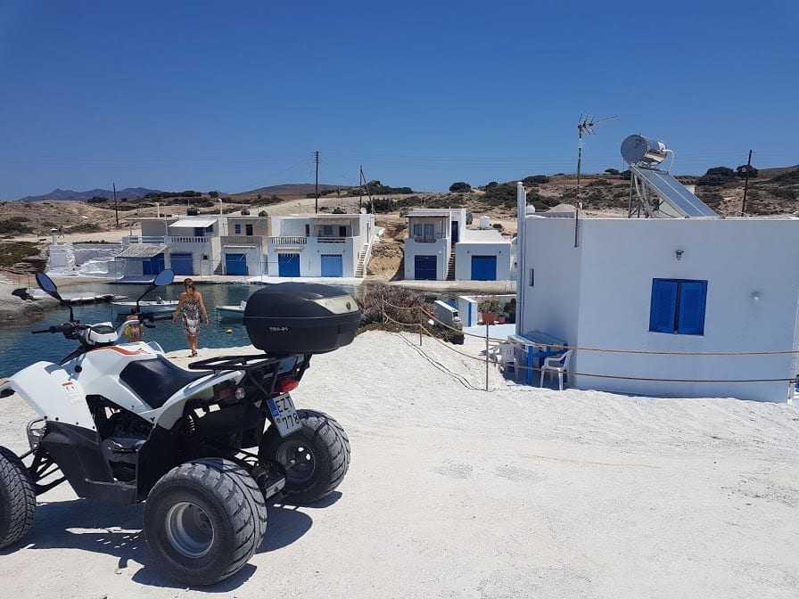 quad bike in milos