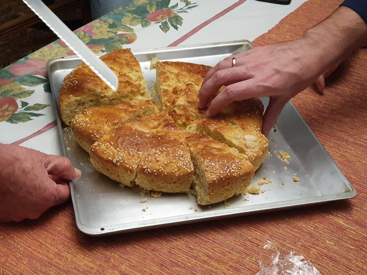 Cutting the Vasilopita is a Greek cultural tradition on New year's day