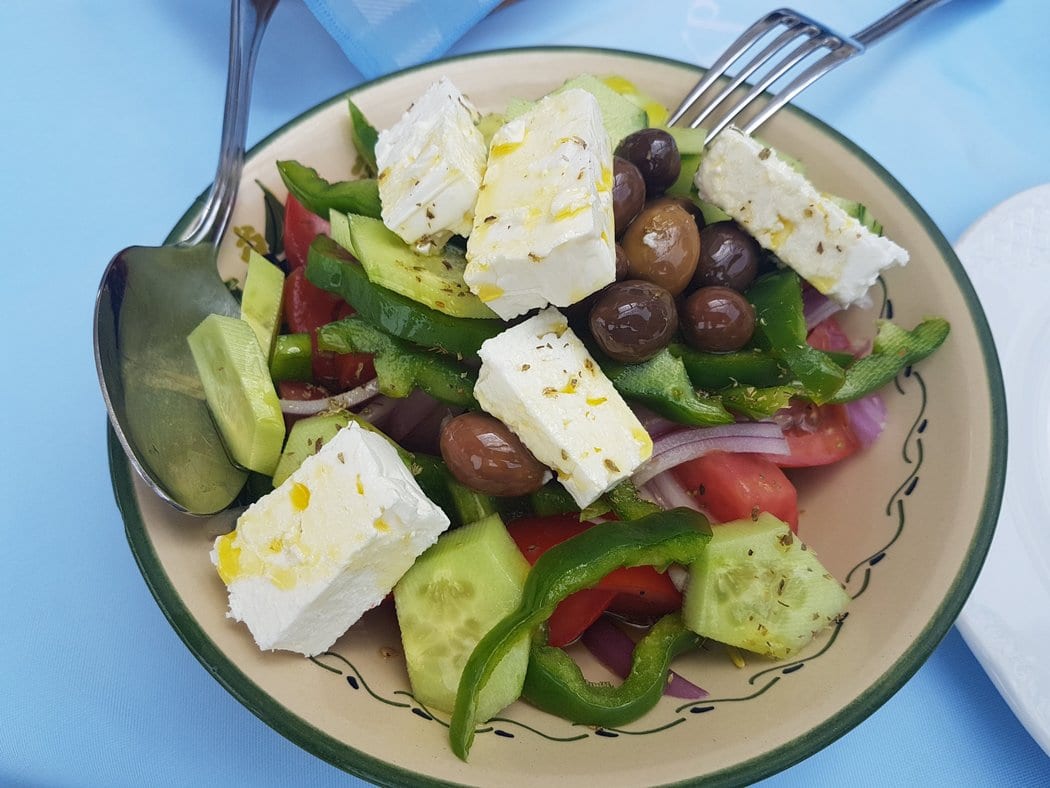Try a Greek salad when you visit Athens for a day