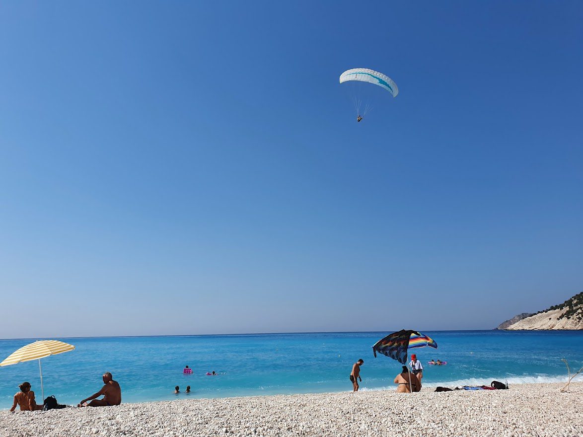 Myrtos Beach in Kefalonia in Greece