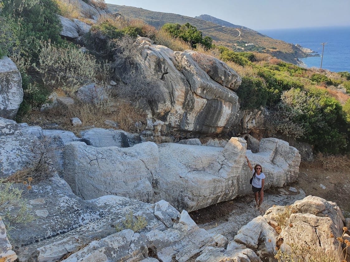 Apollonas statue in Naxos