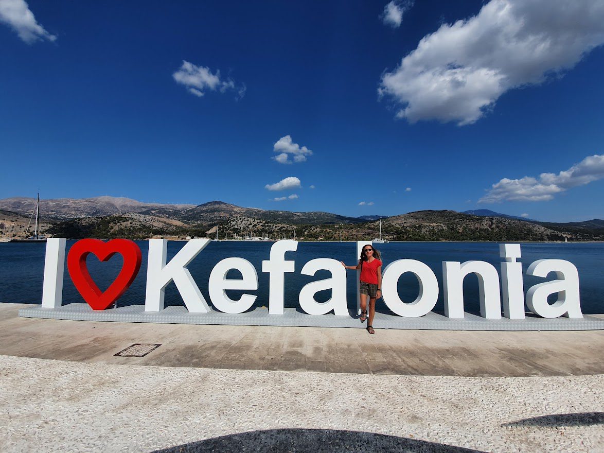 I love Kefalonia sign in Argostoli