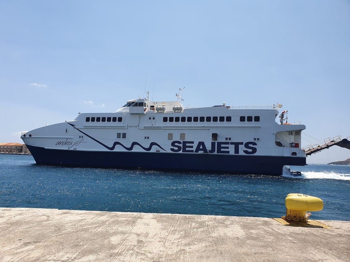 Taking the Seajets ferry to Naxos