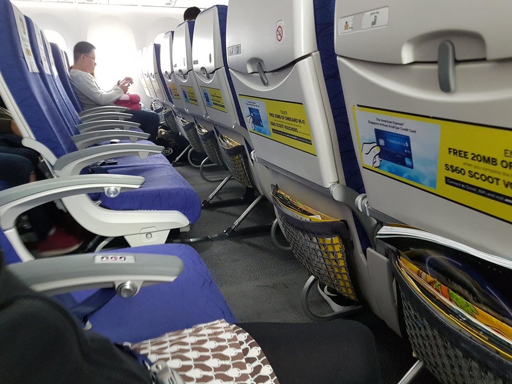 We decided to pay an additional fee on the Athens to Singapore \Scoot flight so that we could sit next to each other.