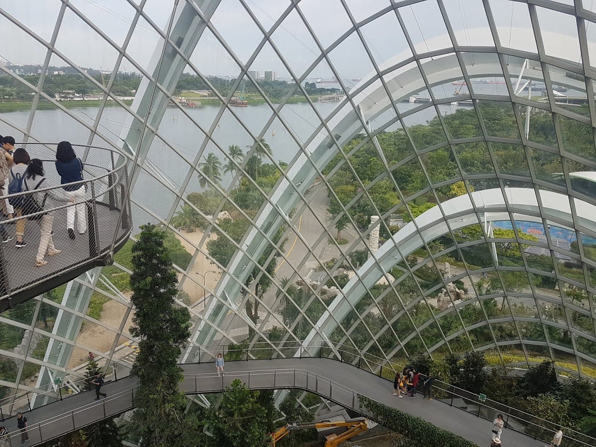 The Cloud Forest Dome at the Gardens by the Bay in Singapore