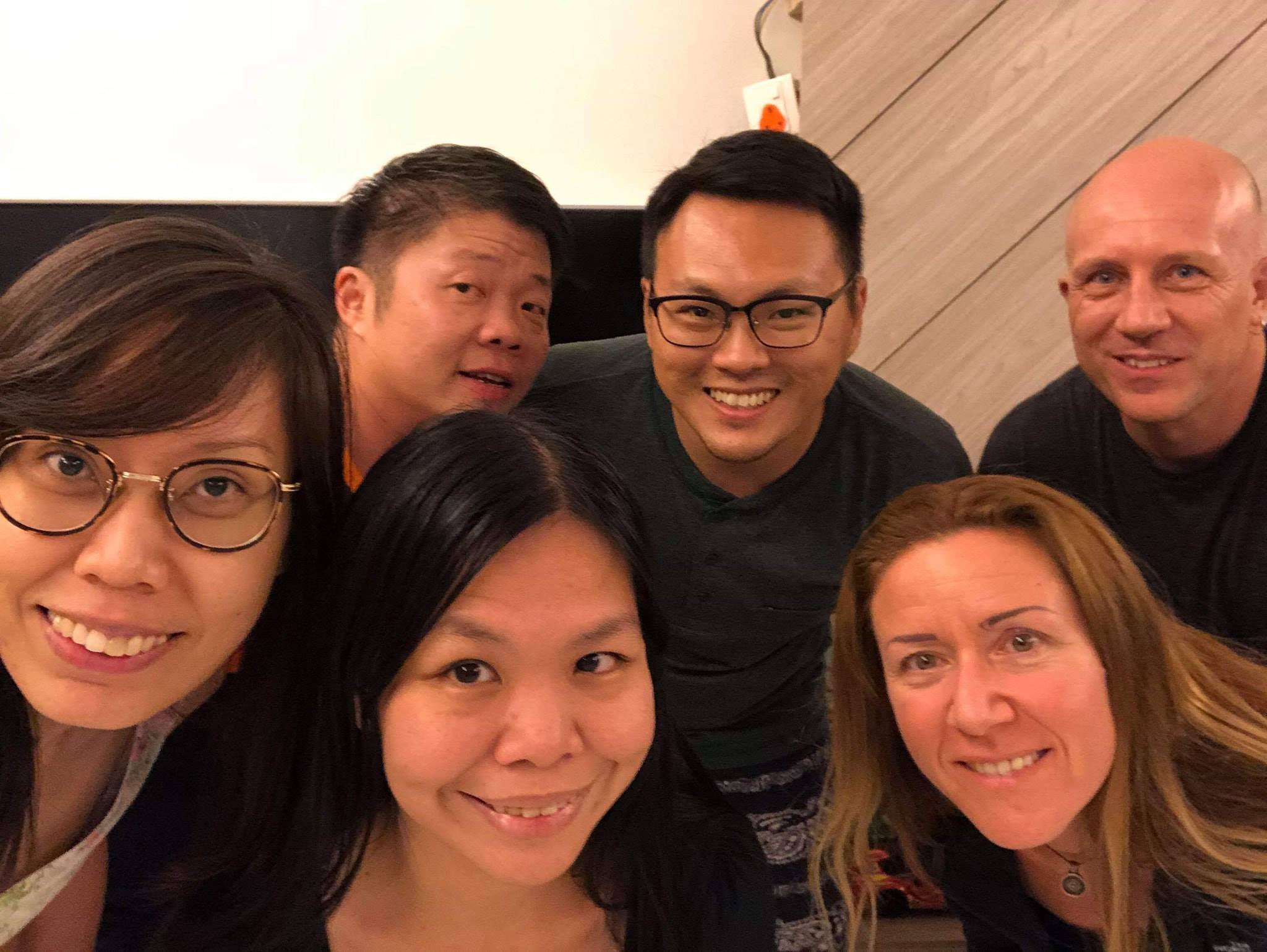 Dinner at a friends house in Singapore at night