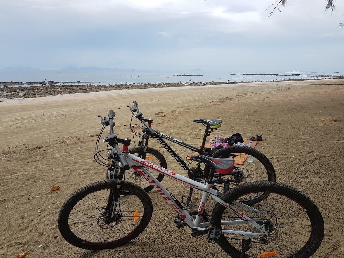 Hiring bicycles is a good way to get around Koh Jum